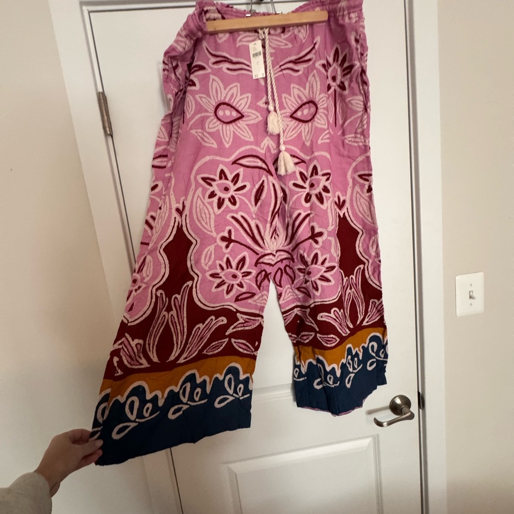 Anthro Womens wide leg linen pants - NWT